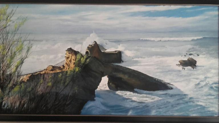 Le rocher de la vierge à Biarritz