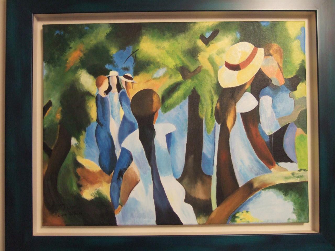 Jeune fille au chapeau d'après A. Macke