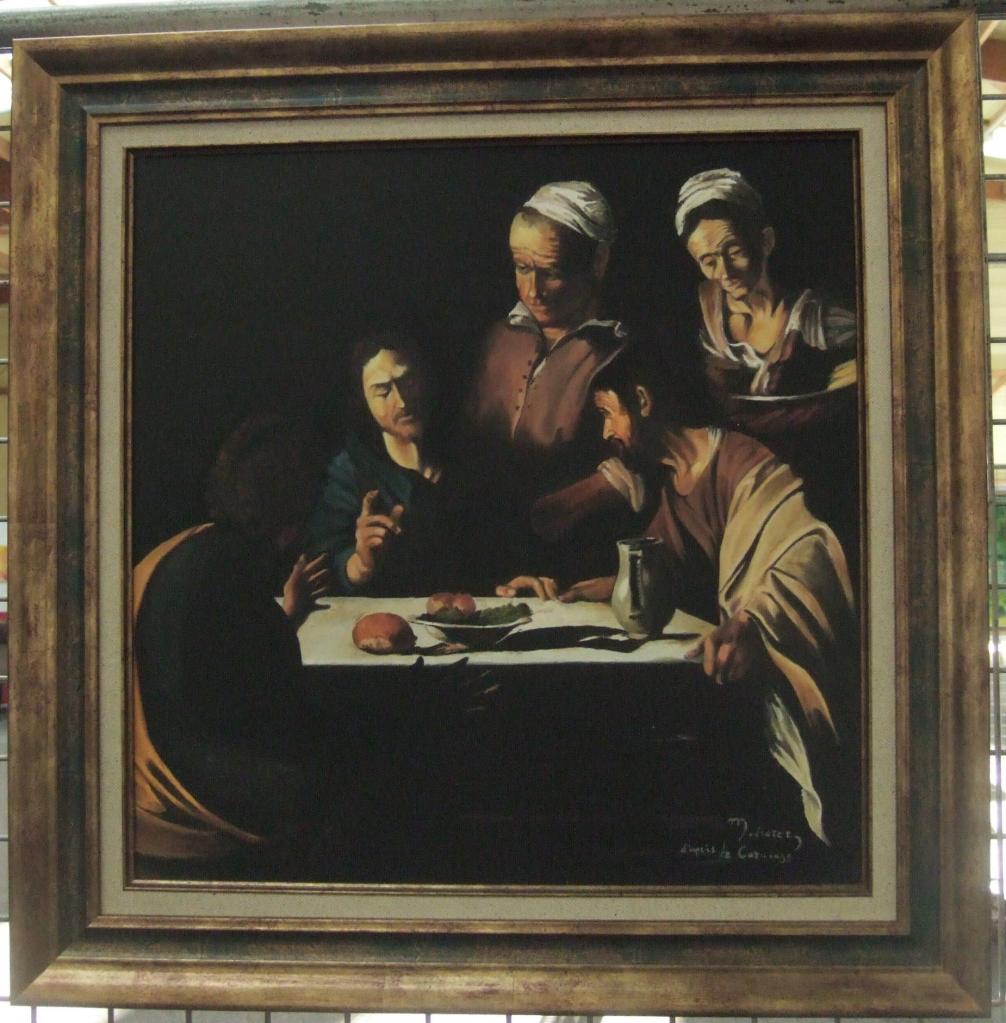 Les pelerins d'Emmaus d'après le caravage 