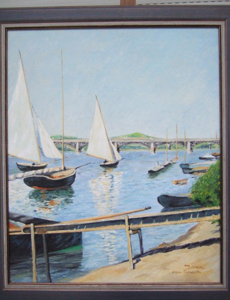 Les bords de Seine d'après Caillebotte
