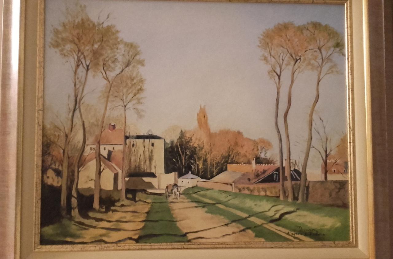 Entrée du village d'après Pissaro